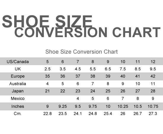 north american shoe size conversion youth
